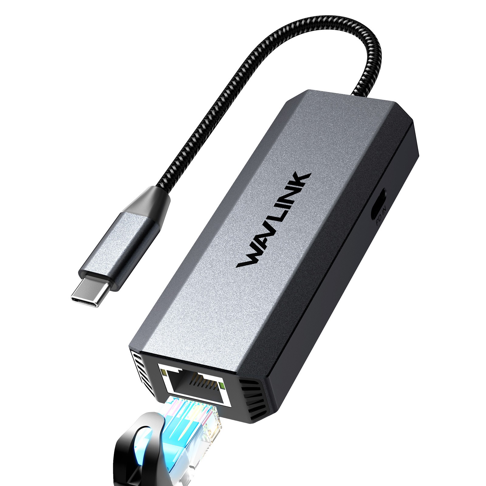 USB C to Ethernet Adapter 5Gbps/2.5Gbps RJ45 Gigabit LAN Network Adapter 95W PD