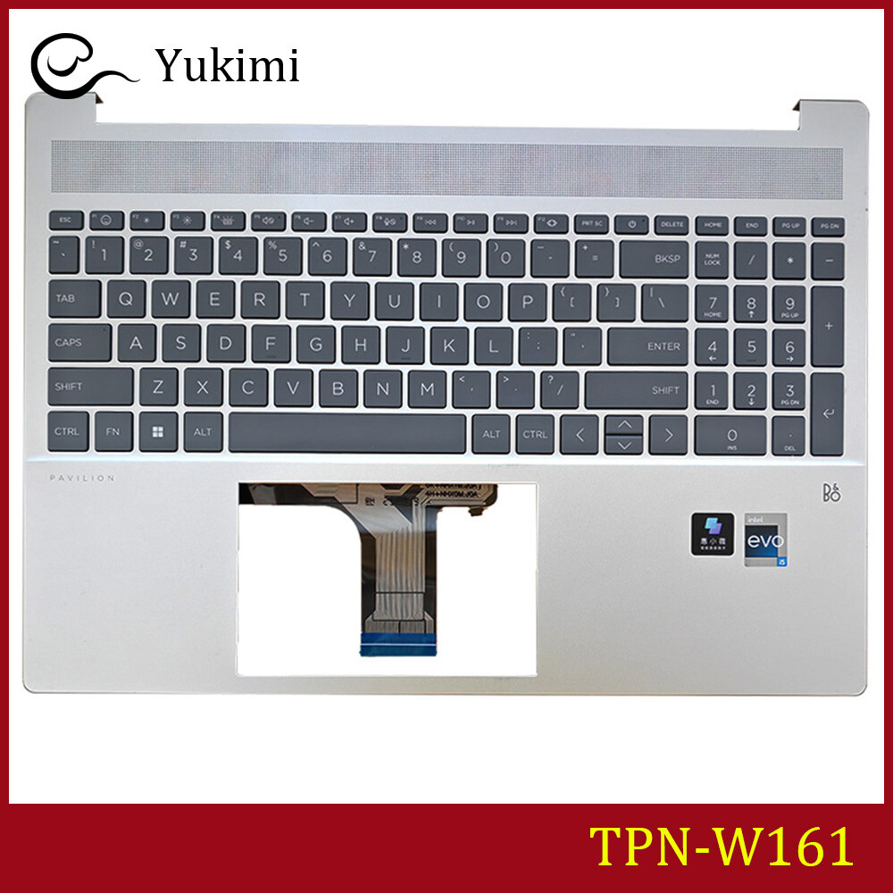 FOR HP Book Pro16 16-ab TPN-W161 Silver C Shell Palmrest with Backlit Keyboard