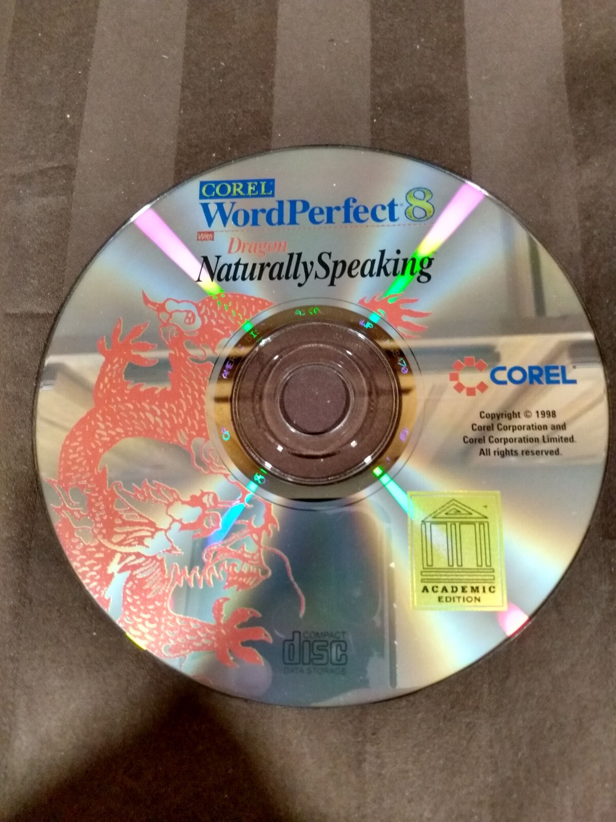 VINTAGE COREL WordPerfect Suite 8 w/ Dragon Naturally Speaking PC CD  DISC ONLY