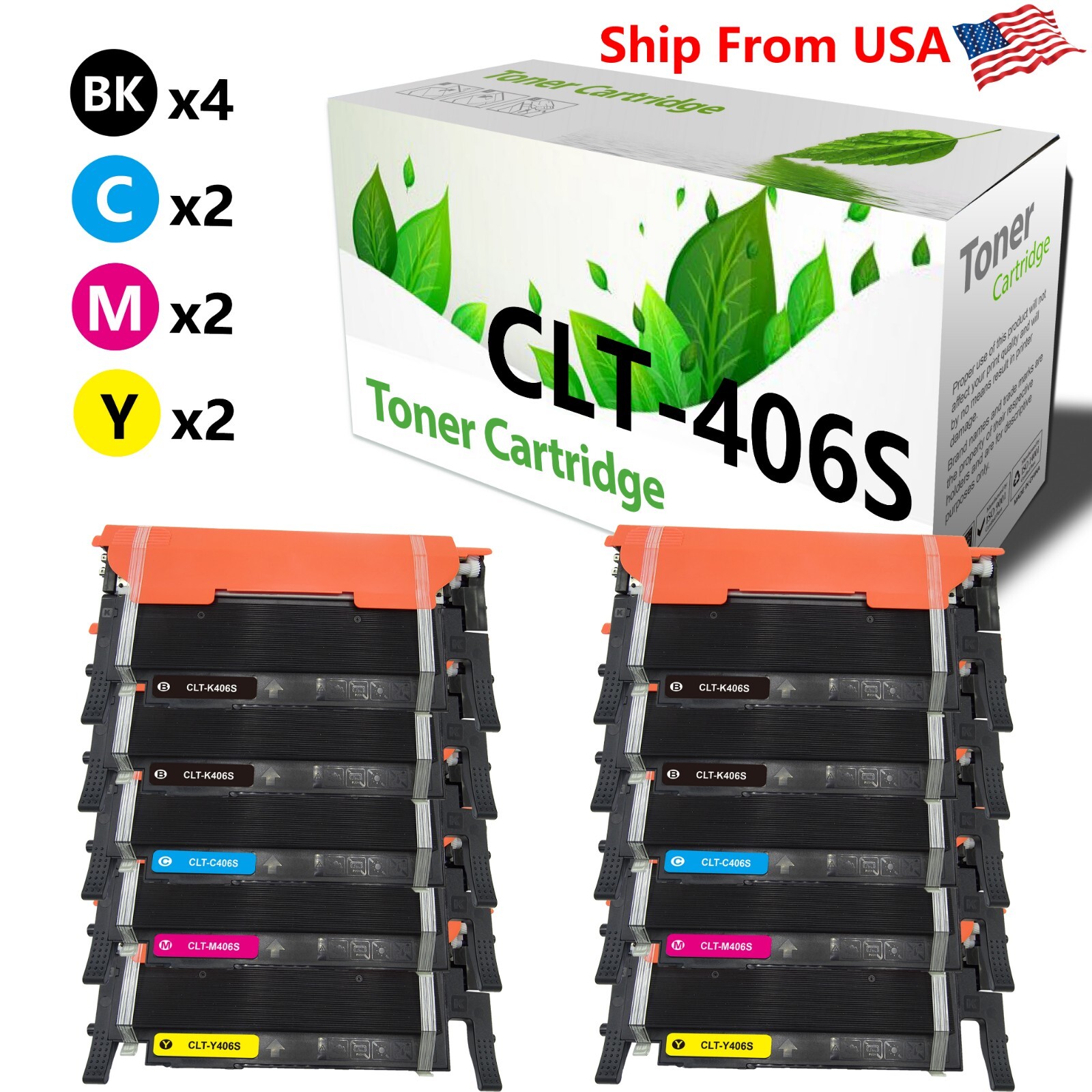 10PK CLT406S CLT-406S Toner Cartridge 406S for Xpress-C460FW C460W Printer