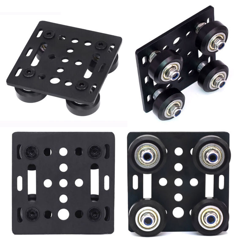 1 Set 3D Printer Plat Slide Plate Wheels for 2020 V-Slot V Gantry Profiles Parts