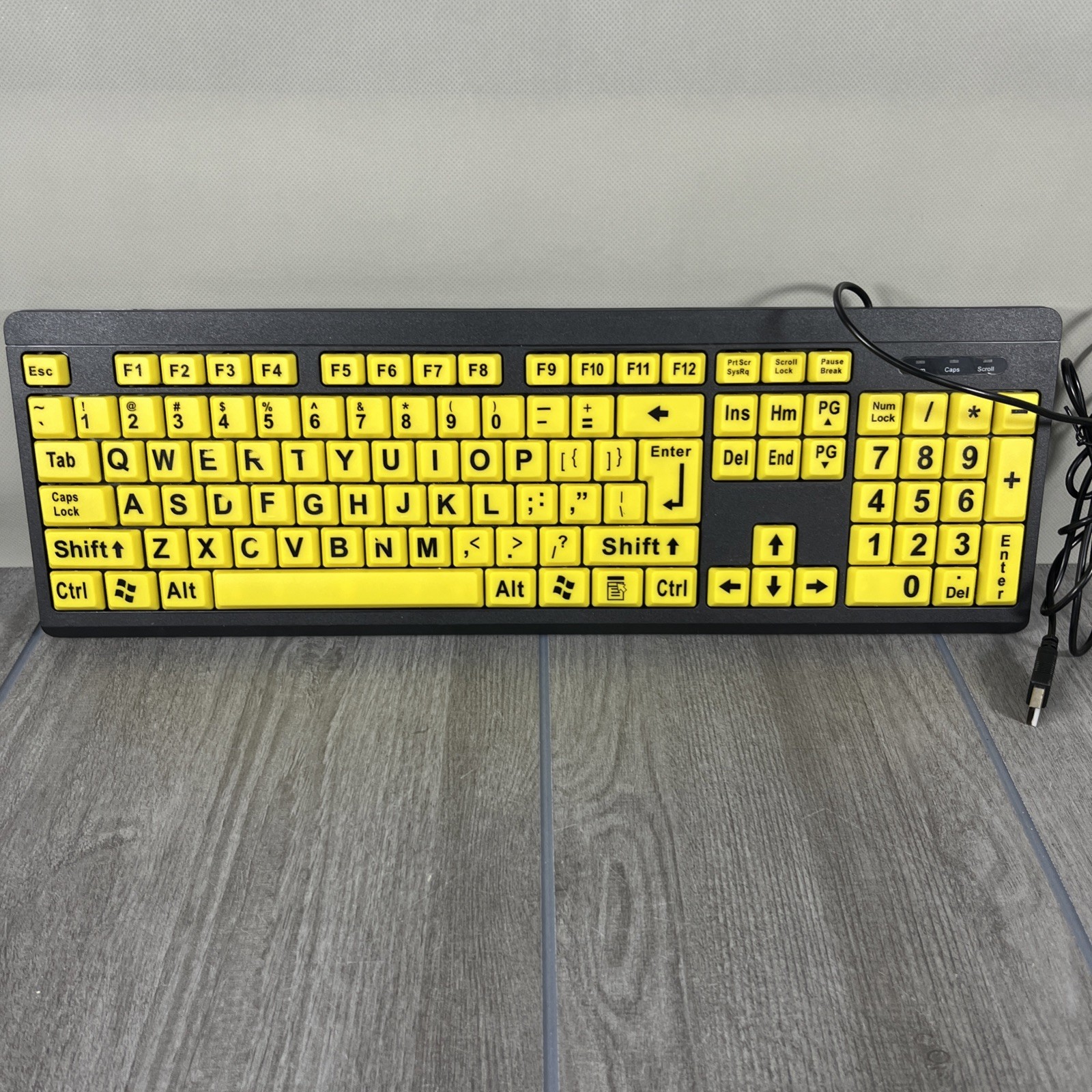 ZoomText Large-Print USB Keyboard Yellow Keys Visually Impaired AI Squared Works
