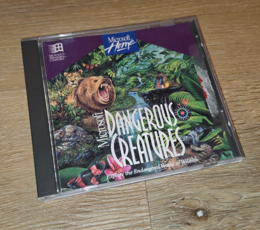 Vintage Microsoft Home Dangerous Creatures PC CD ROM 1994