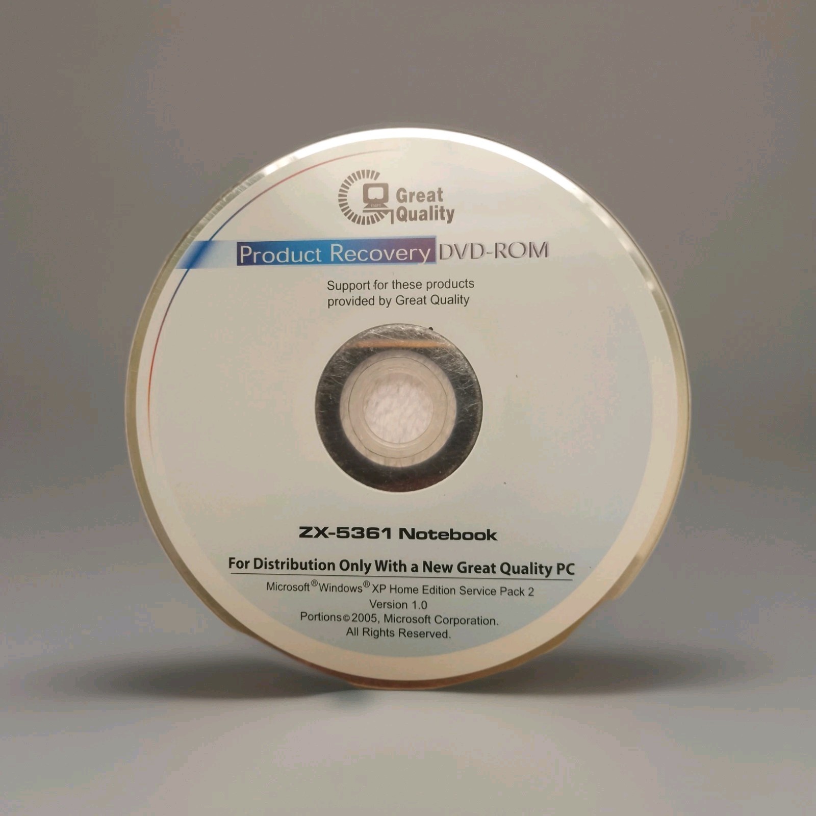 Great Quality Product Recovery DVD-ROM (ZX-5361 Notebook)