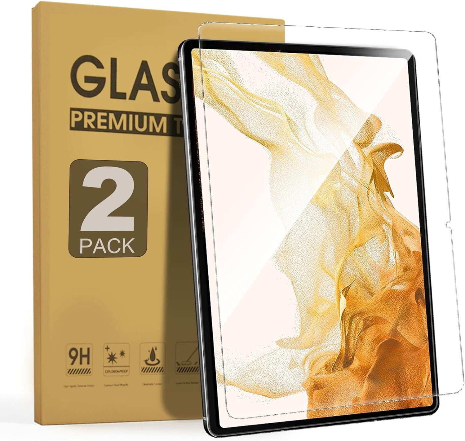 2PCS Galaxy Tab S10+ 12.4 Inch Screen Protector Tempered Glass for Tab S10 Plus