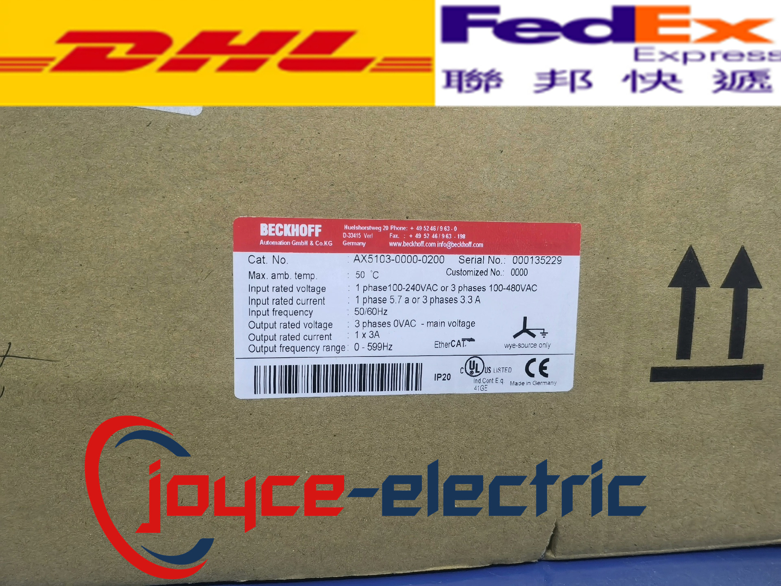 1PCS BECKHOFF AX5103-0000-0200 Servo Drive new via FedEx or DHL