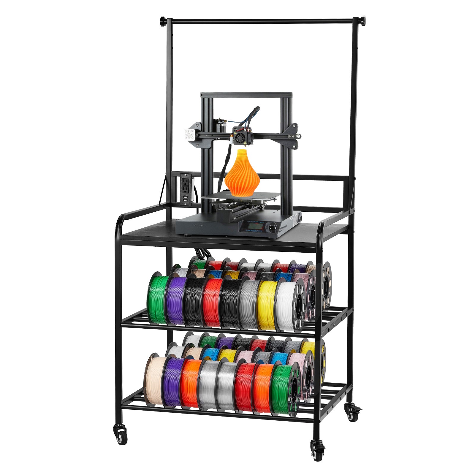 VEVOR 3D Printer Filament Storage Rack 3-Tier 3D Printer Stand with Storage