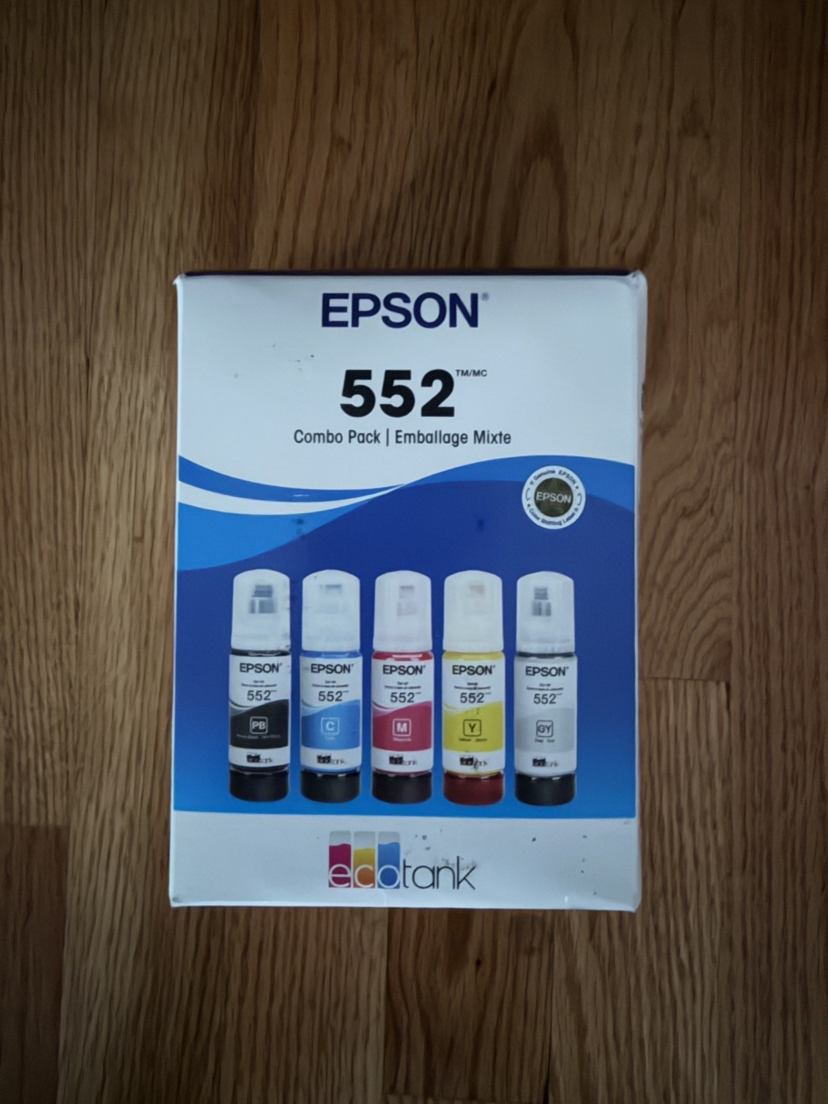 EPSON 552 EcoTank Ink Ultra-high Capacity Bottle Five Color Pack (T552920-S) New