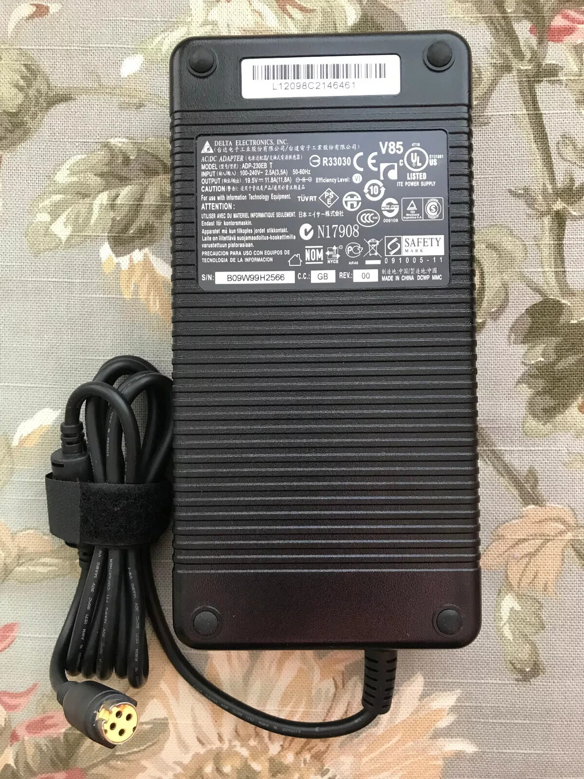 Delta 230W Power Adapter/Charger for MSI GT73VR-6RE-Titan Gaming Laptop 4 hole