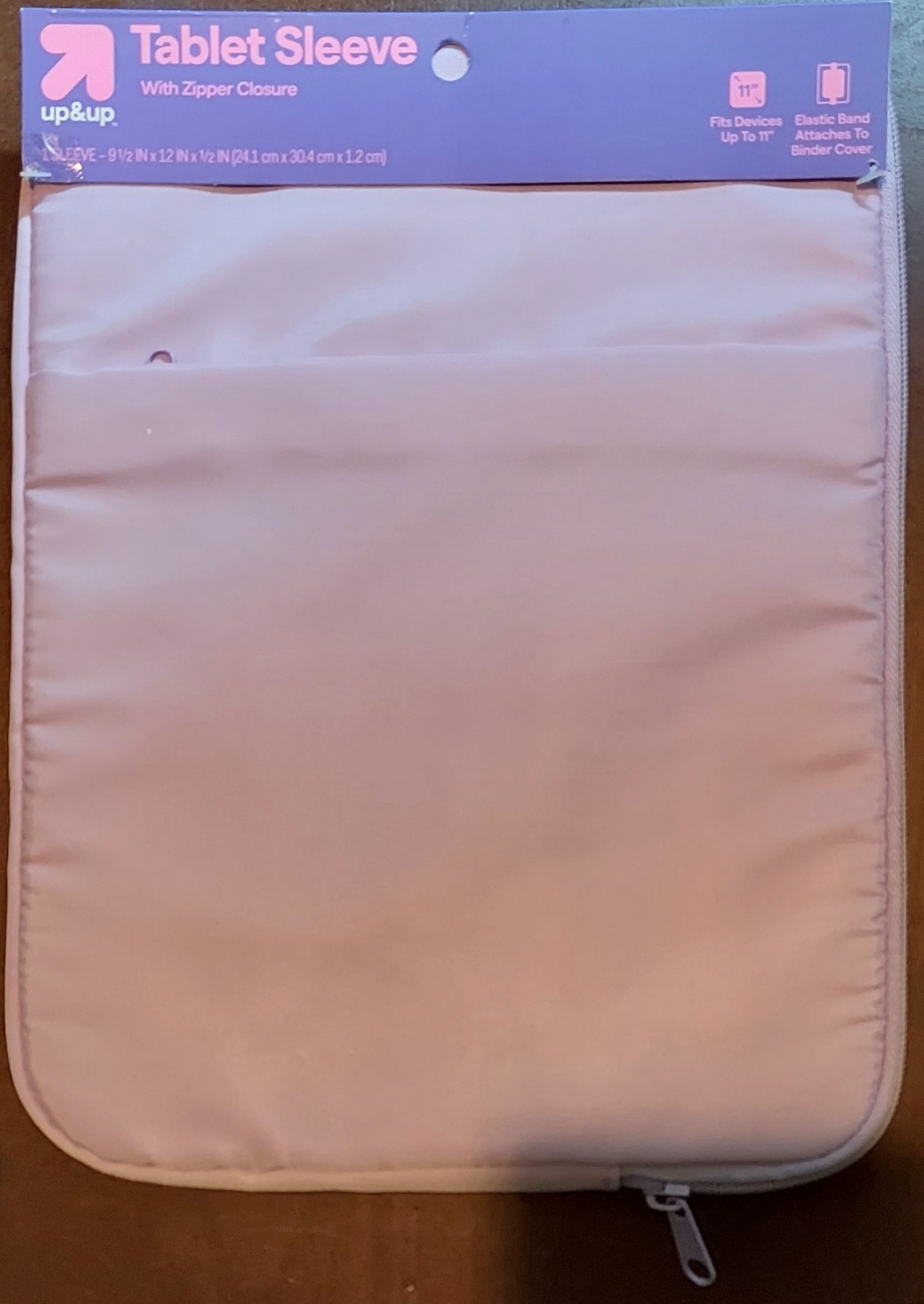 Up & Up Tablet Sleeve Case Fits Up To 11 In Zipper Closure Lavender Padded (F1)