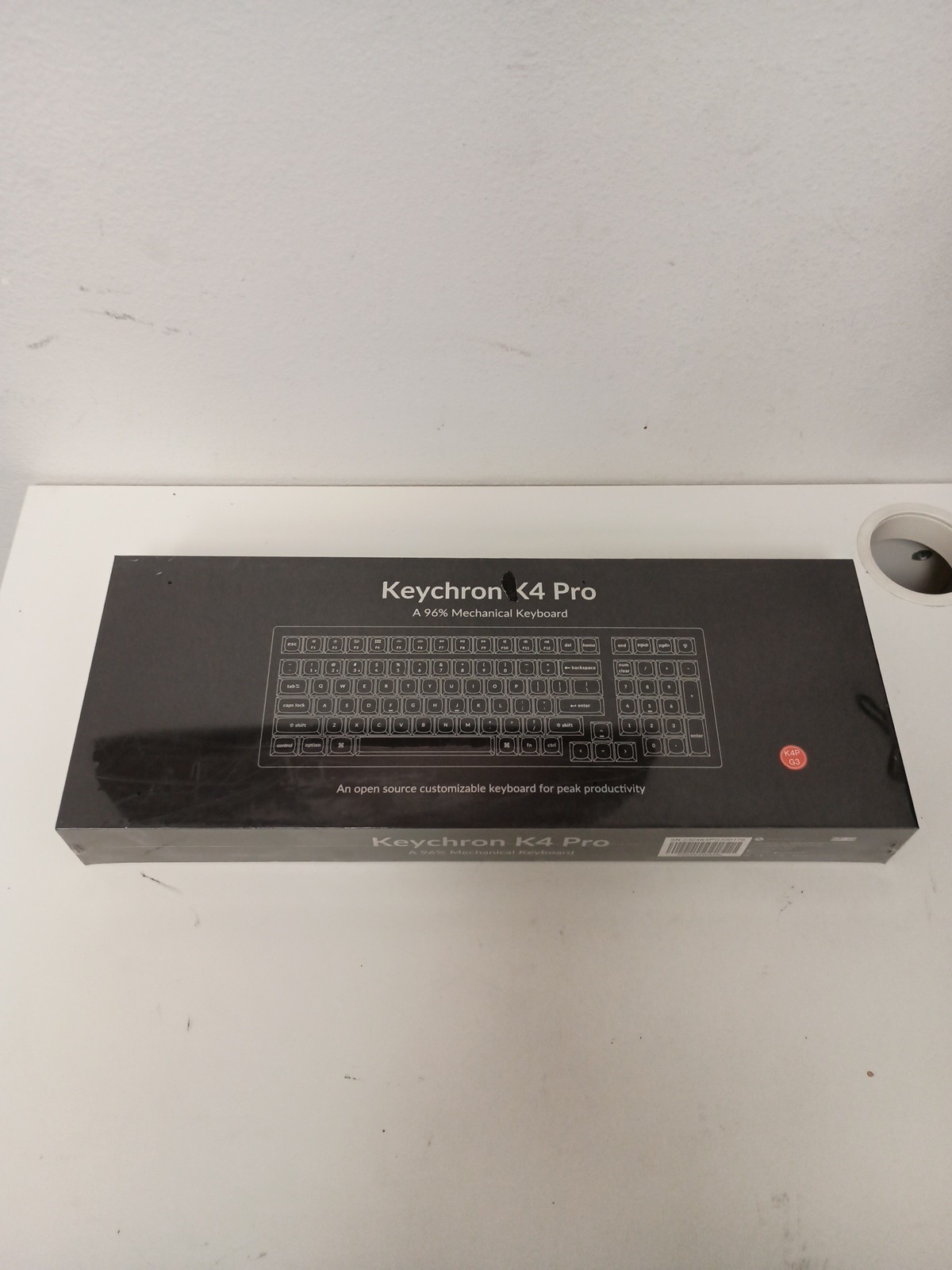 Keychron K4 Pro QMK/VIA Wireless Mechanical Keyboard White Backlight Brown Switc