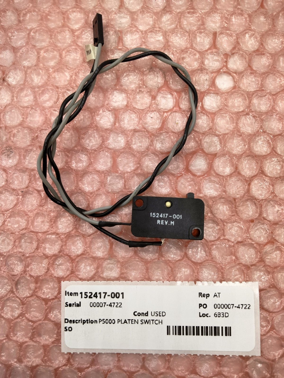 PRINTRONIX 152417-001 P5000 PLATEN SWITCH