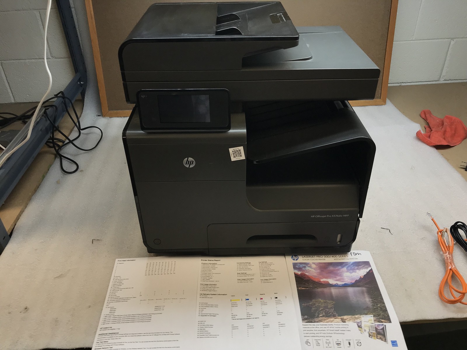 HP Officejet Pro X476dw MFP All-In-One Inkjet Printer 23K Pages Tested Working