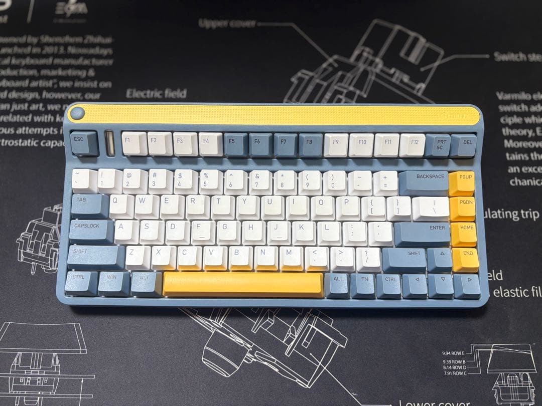 IQUNIX A80 Explorer Wireless Mechanical Keyboard Tenkeyless Yellow Gray