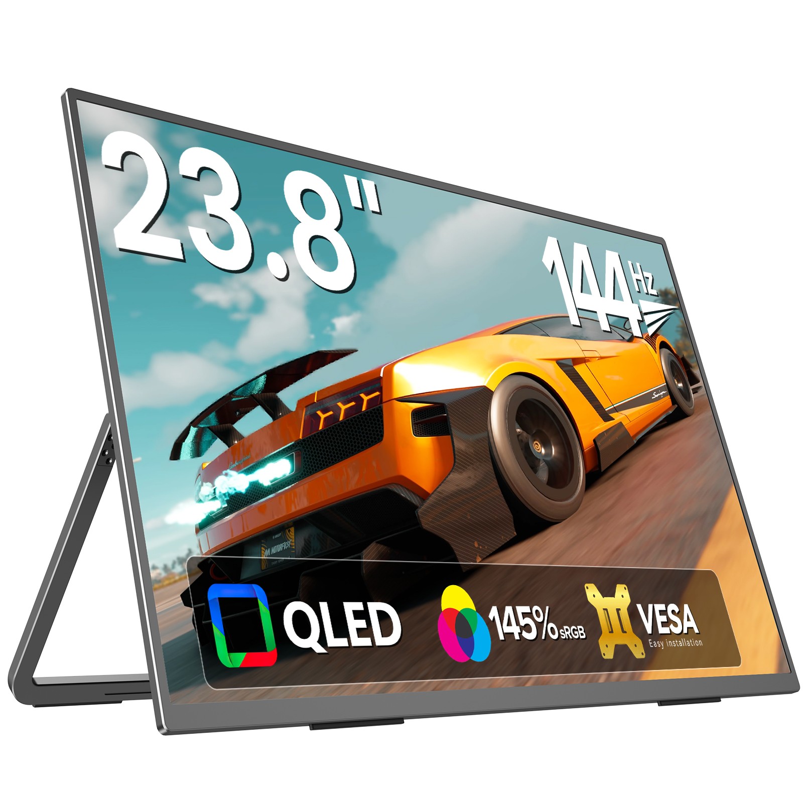 UPERFECT 23.8" 144Hz Portable Monitor QLED PC Screen 1920x1080 Gaming Display