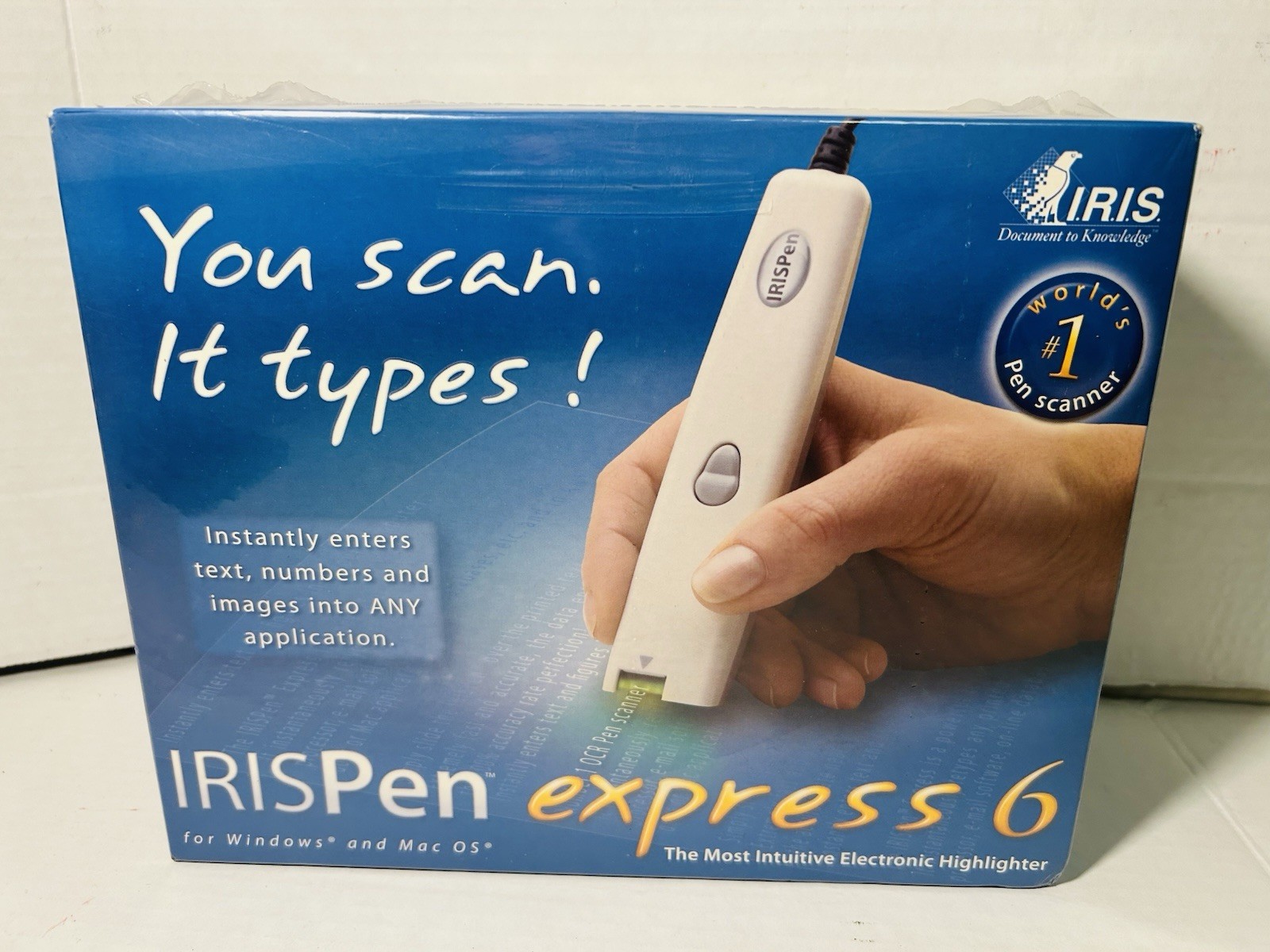 IRIS PEN Express 6 Handheld Scanner for Windows & Macintosh BRAND NEW