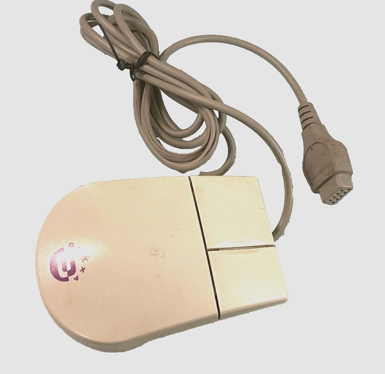VINTAGE DEXXA BY LOGITECH M-M27 MECHANICAL 2 BUTTON 9 PIN SERIAL MOUSE DS-BIN1
