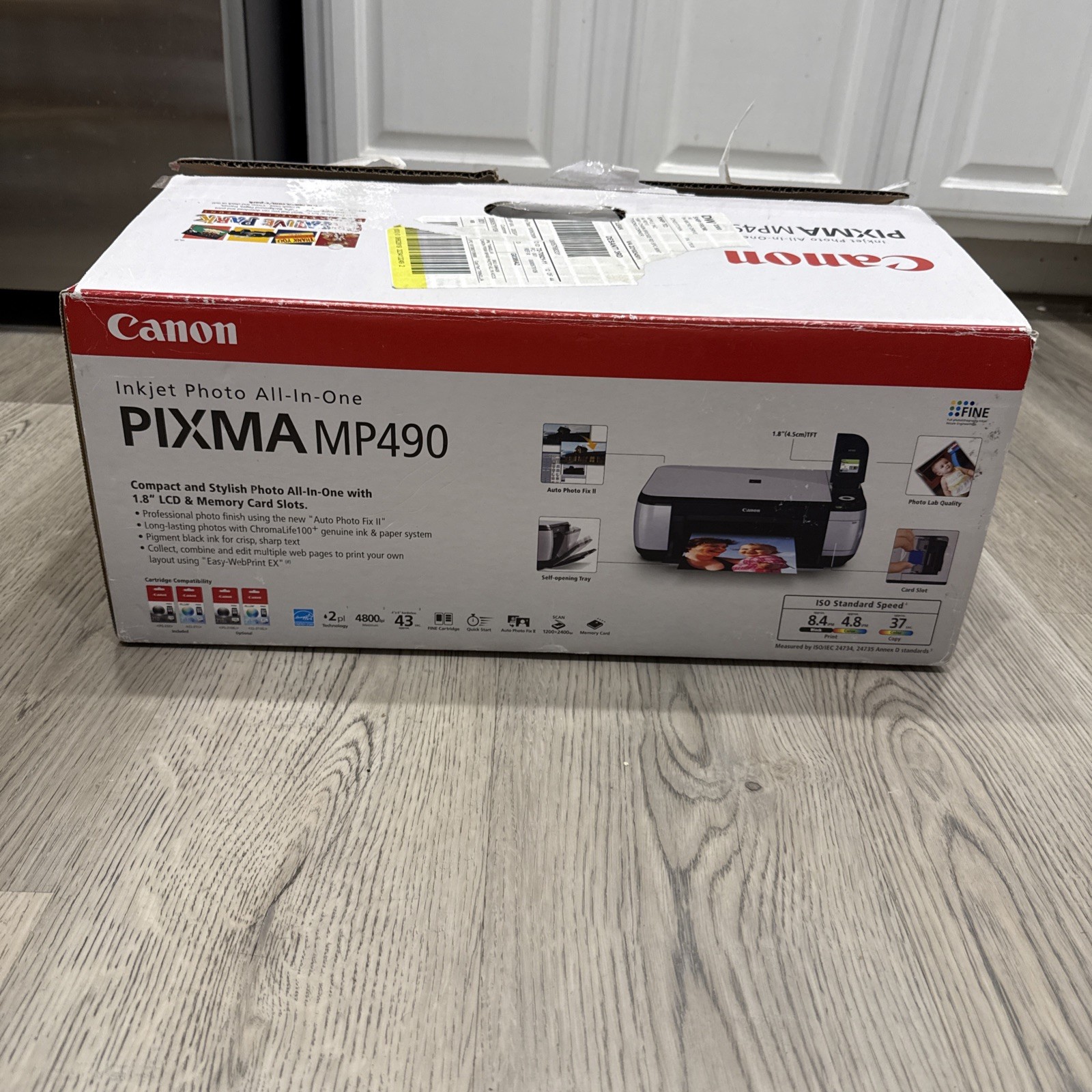 Canon PIXMA MP490 All-In-One Photo Inkjet Color LCD Printer Scanner—OPEN BOX