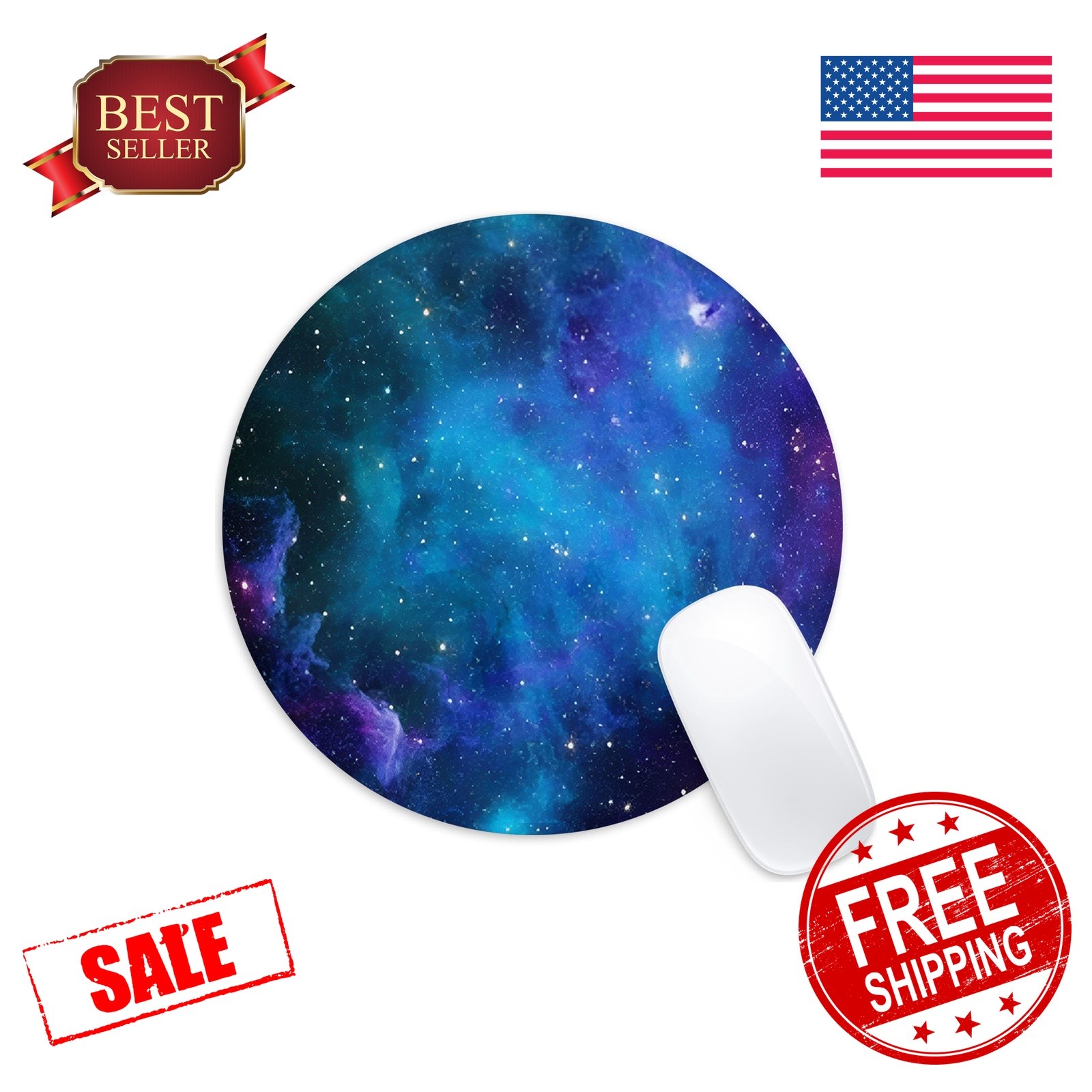 Adastrah Nebula Galaxy Round Mouse Pad