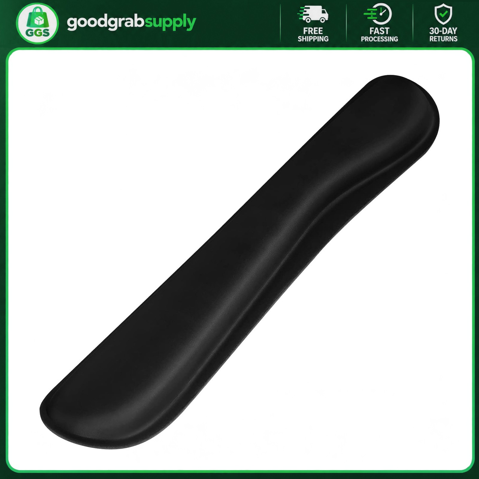 Keyboard Wrist Rest Memory Foam 17x3.34 Inch Black Ergonomic Support