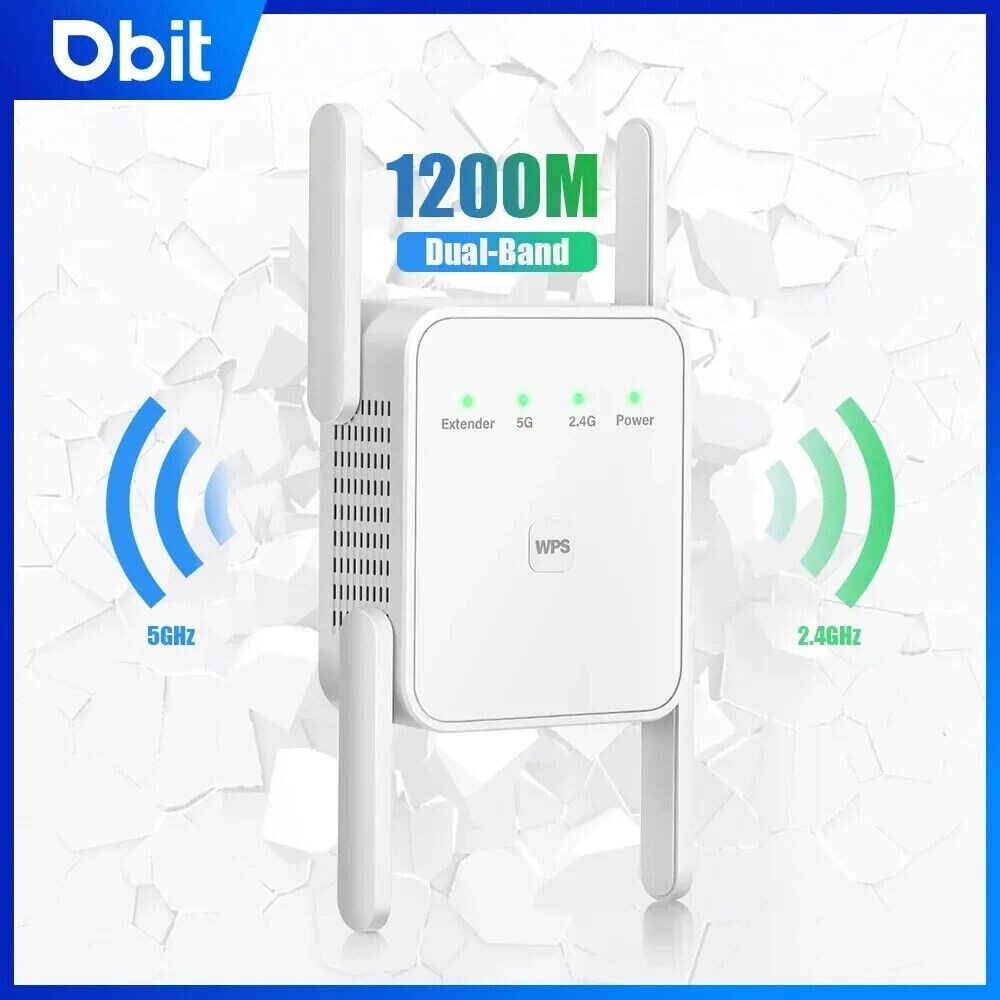 DBIT WiFi Extender AC1200 Wifi Signal Repeater 2.4&5GHz Dual Band(8500sq.ft) Str