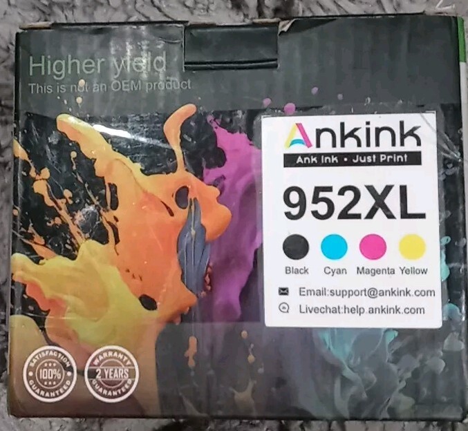 ankink 902XL Ink Cartridge Compatible for HP 902 XL Ink Cartridges KCMY 5 Comb