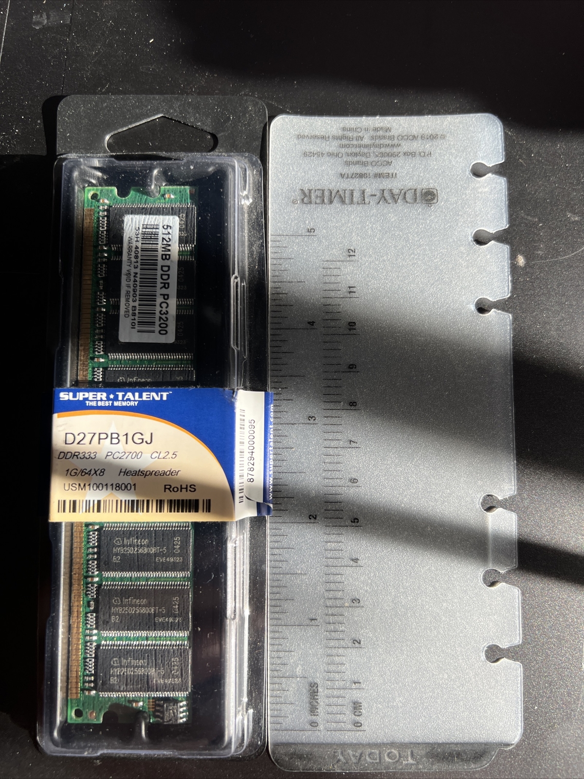 Super Talent 512 MB DIMM 333 MHz DDR Memory (D27PB1GJ)