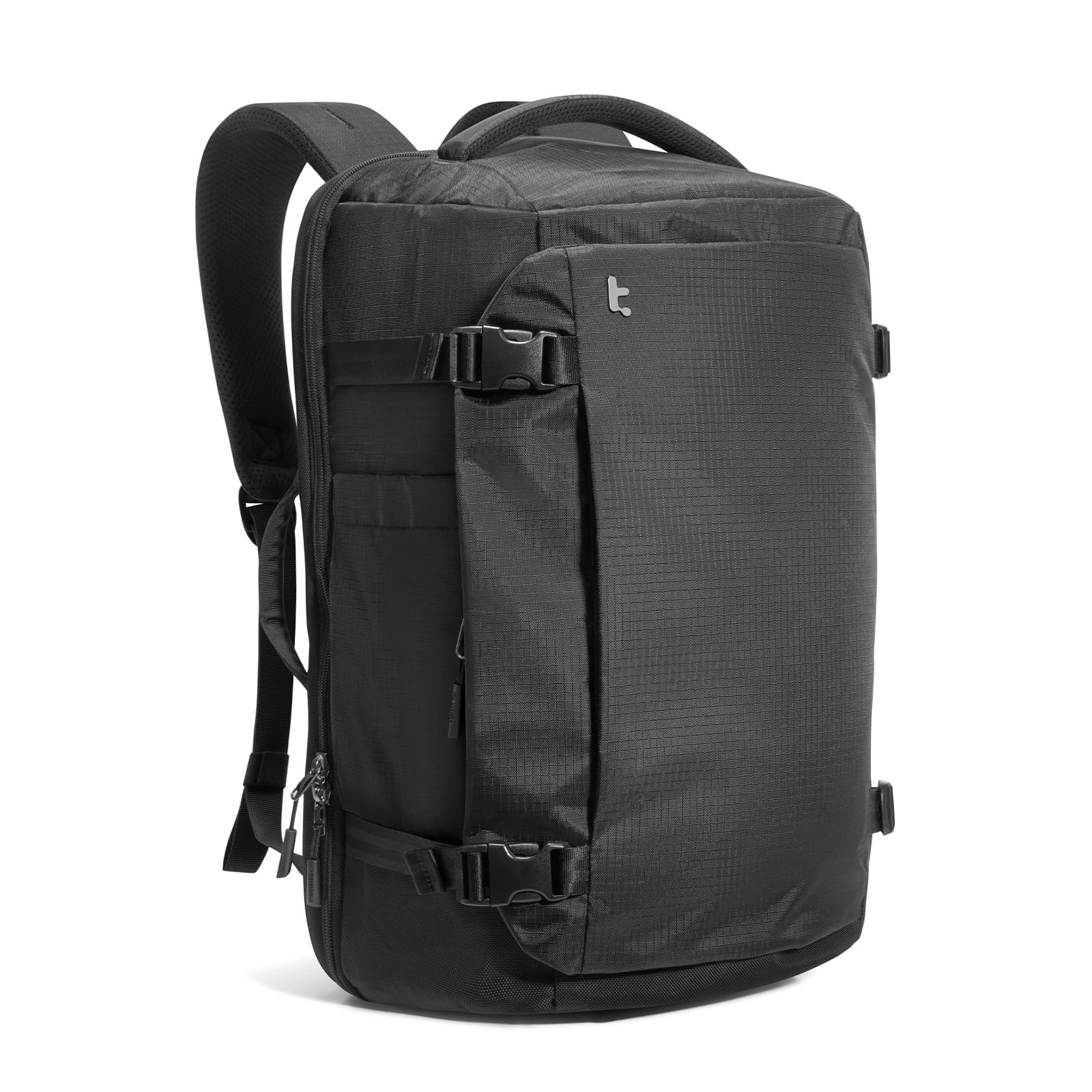 tomtoc Travel Backpack 28L,TSA Personal Item Bag Flight 28L, Black-ripstop