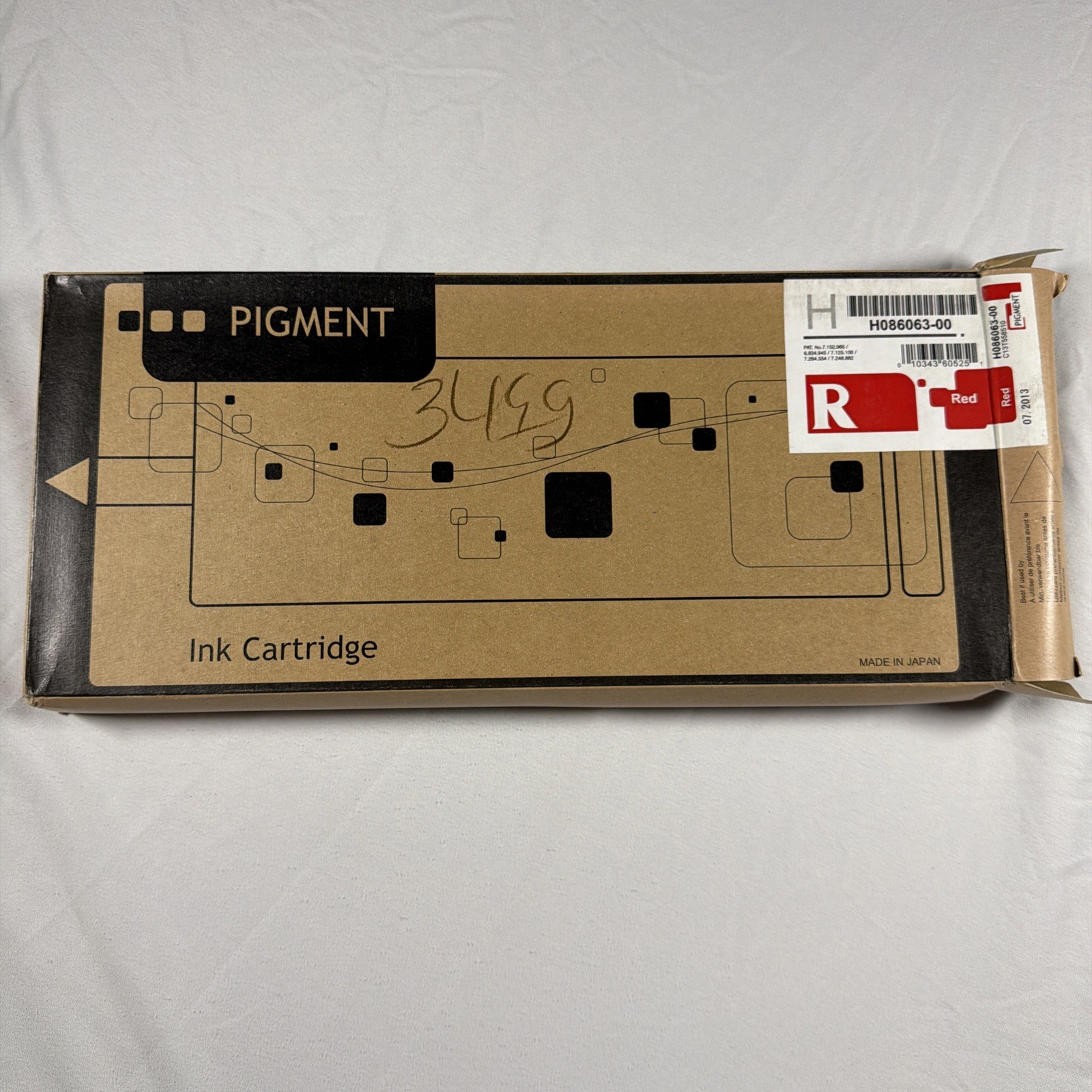 Noritsu Pigment Ink Cartridge Red H086063-00 NIB Exp 07-2013 500ml