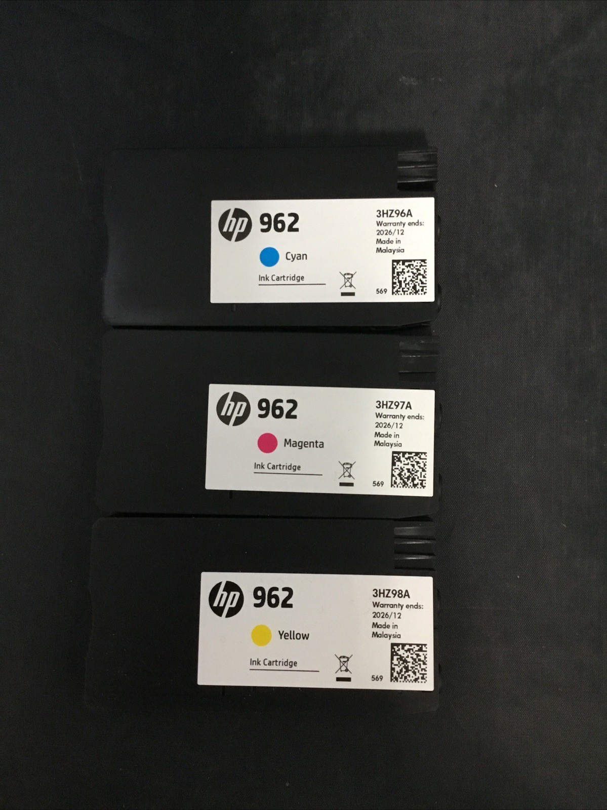 Authentic HP 962 C/M/Y Ink Cartridges 3 Pack 3YP00AN (EXPIRES 01-2028)