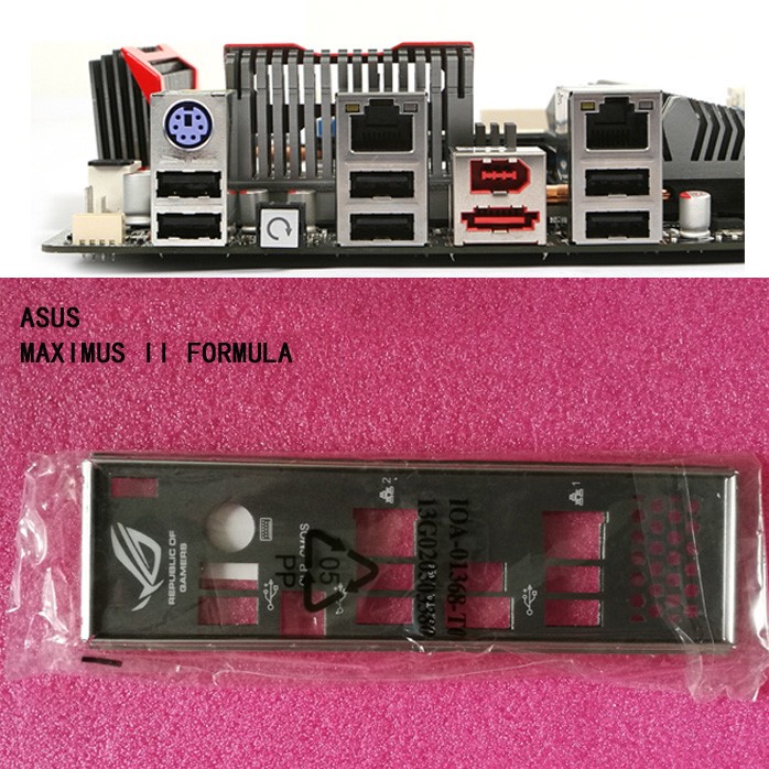 For Asus MAXIMUS II FORMULA Shield IO I/O Rear Baffle Backplate Motherboard