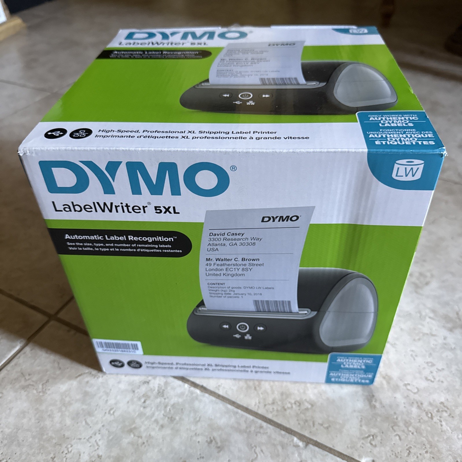 DYMO LabelWriter 5XL Thermal Label portable Printer 2112554 LW 4x6 USB 