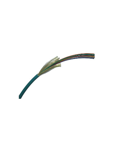 12 Strand Indoor Riser OM3 50um Corning Glass Fiber Optic Cable- 2000ft - Aqua