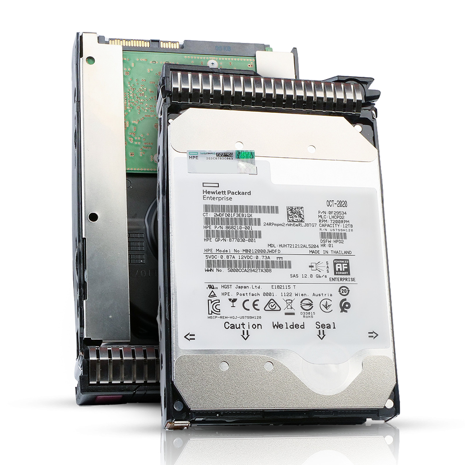 HP Generation 8 12TB 881790-001 7.2K RPM SAS 12Gb/s 512e 3.5" Enterprise HDD
