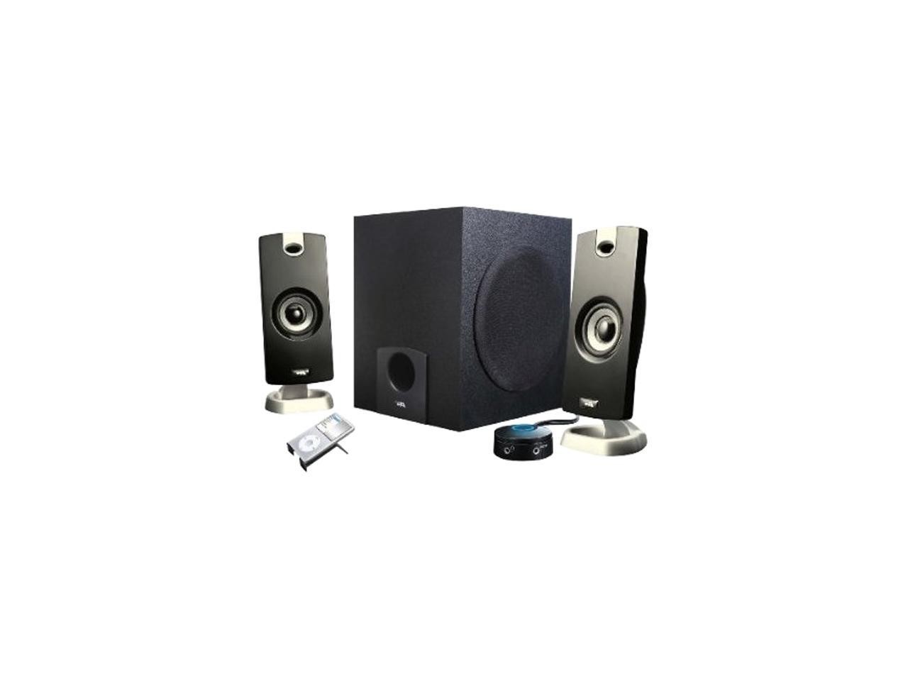 Cyber Acoustics CA-3090 9 Watts total RMS 2.1 3 Piece Flat Panel Design Subwoofe