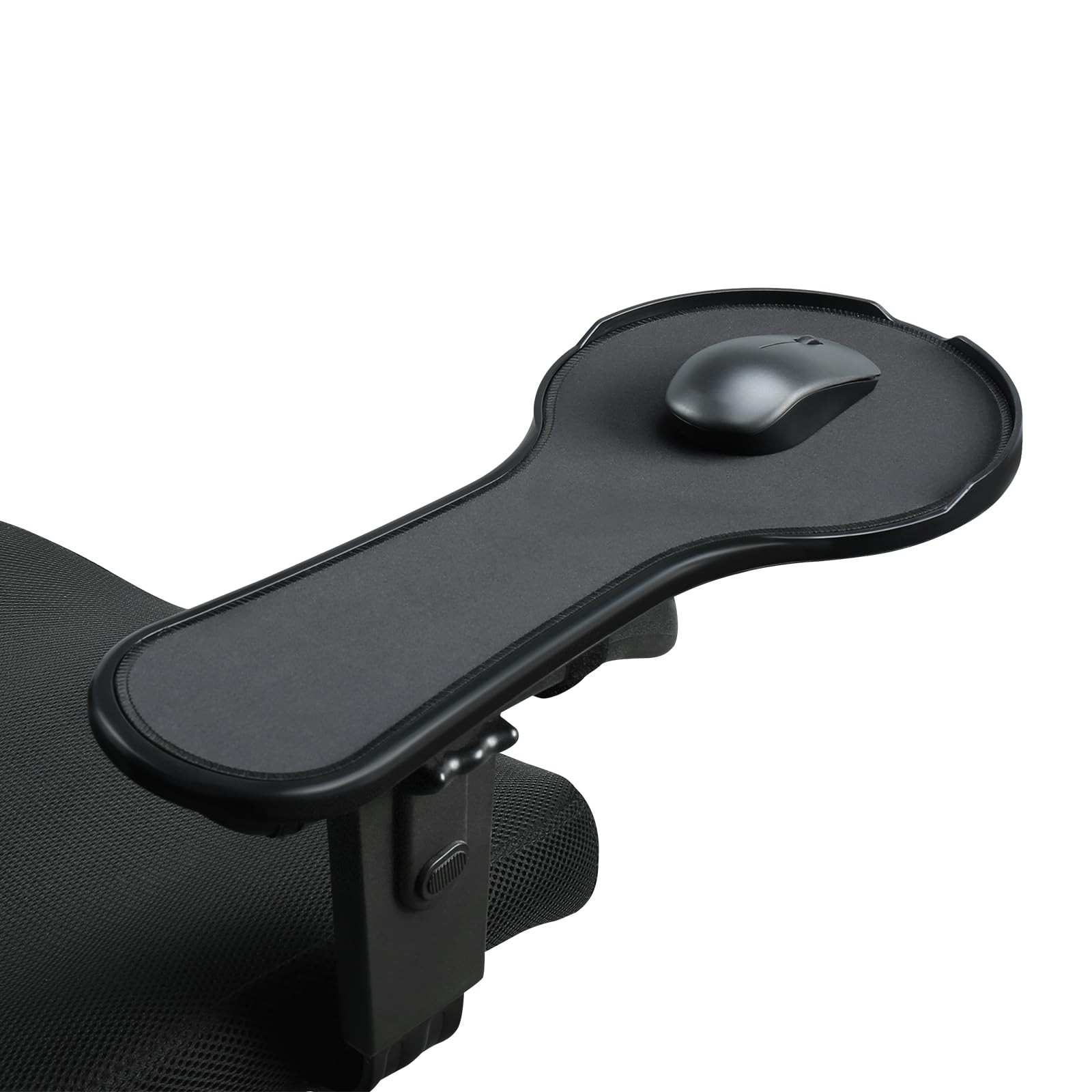 Black Adjustable Arm Rest Mouse Pad Chair Extension Platform Tray Mount