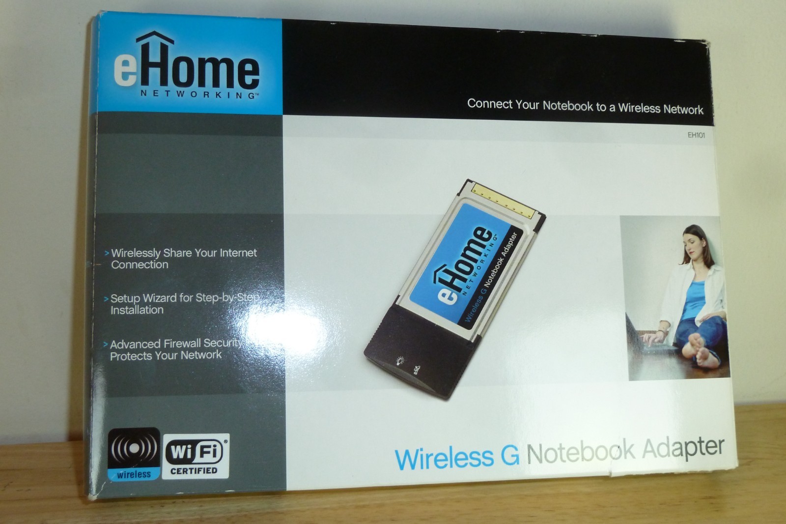 eHome EH101 Wireless G Notebook Adapter IEEE 802.11G/B Compliant 32 Pin Used