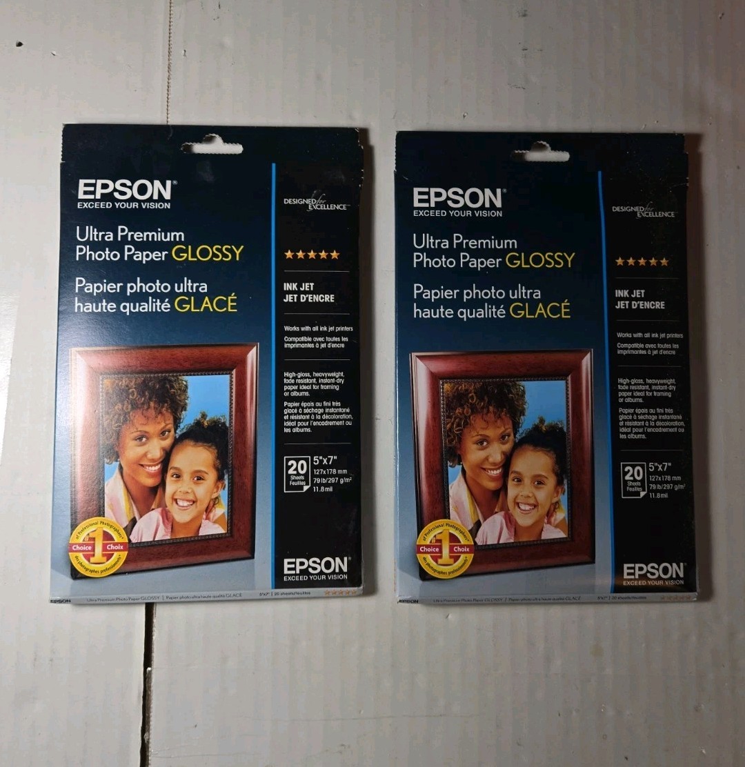 Epson Ultra Premium Photo Paper GLOSSY (5x7 Inches, 20 Sheets) (S041945)
