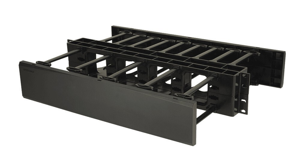 LEGRAND ORTRONICS OR-DHMC2RU DOUBLE SIDED HORIZONTAL CABLE MANAGER, RACK MOUNT