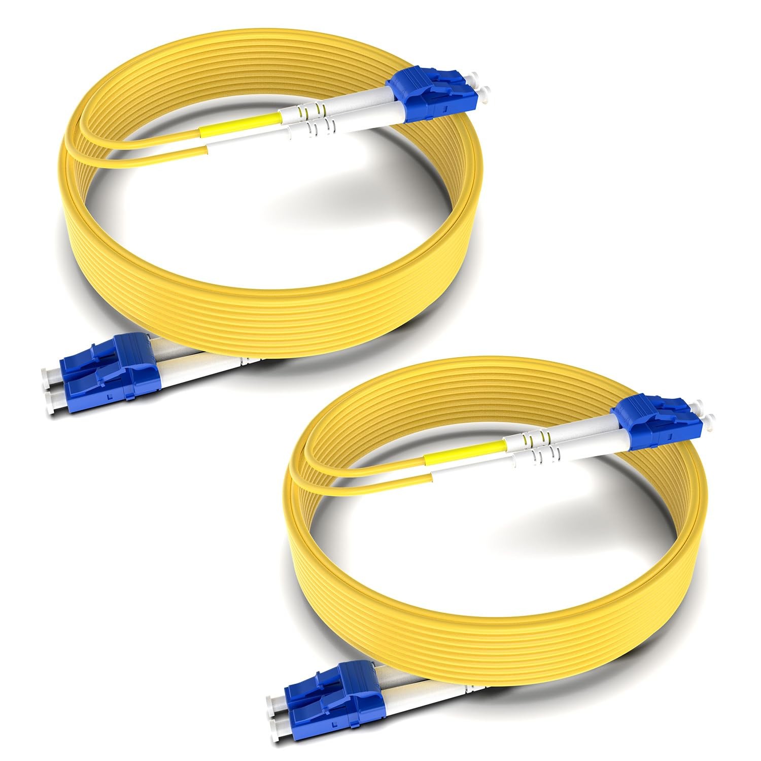 2 PCS LC To LC Duplex Fiber Patch Cable 5m 16.4 FT OS1/OS2 Single Mode 9/125m