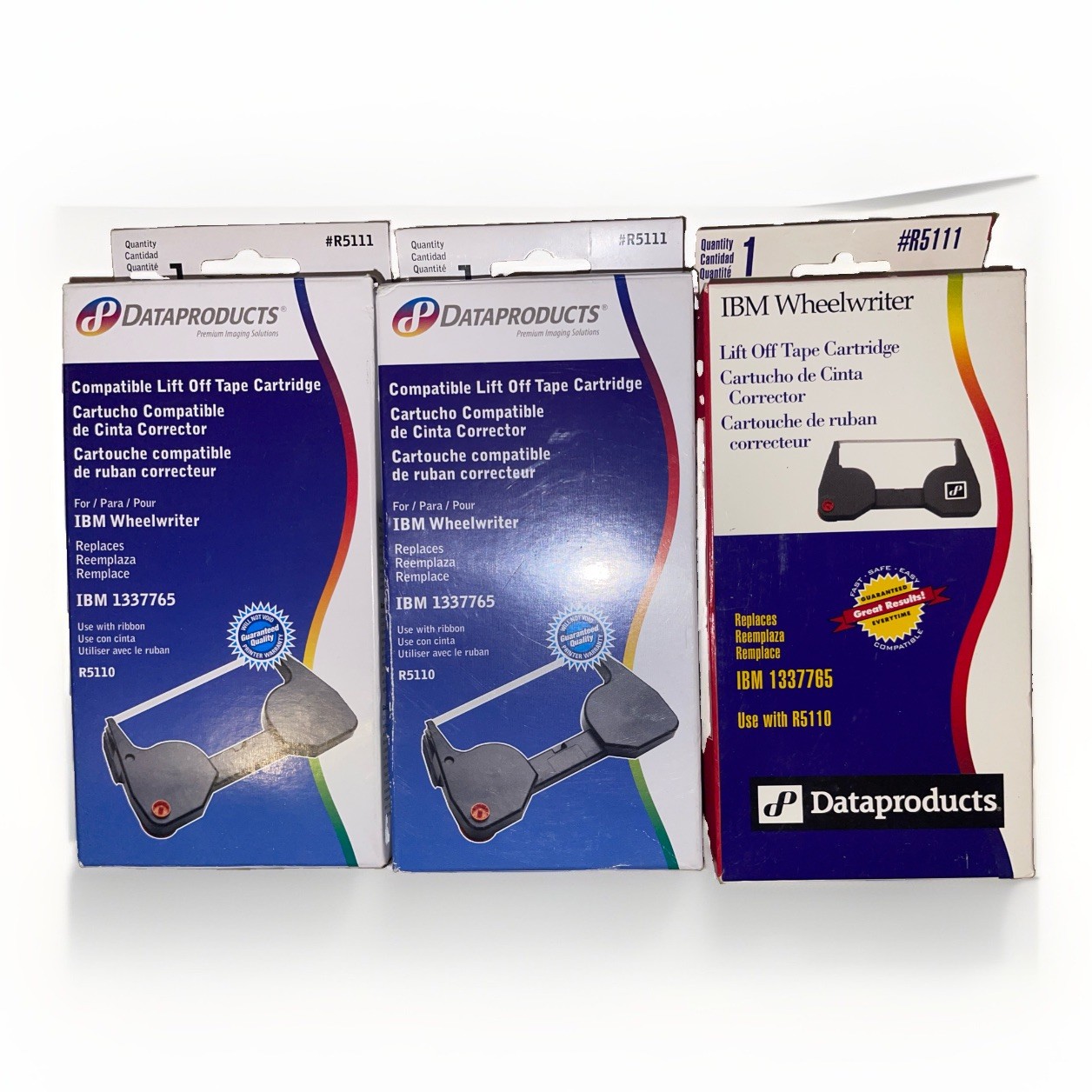 3x DataProducts Lift Off Tape Cartridge IBM Wheelwriter 1337765 #R5111 THREE NEW