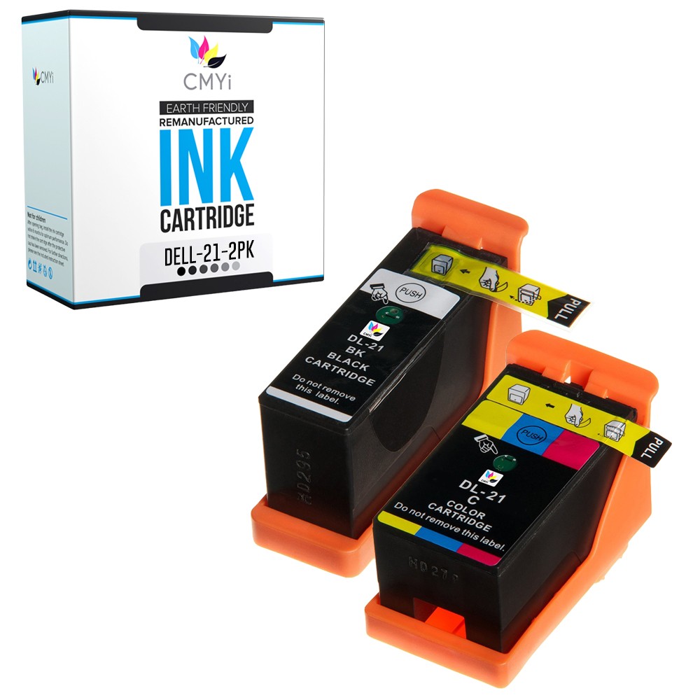 CMYi 2-Pack Compatible Series 21 Ink Cartridges fits Dell V313 and V313w