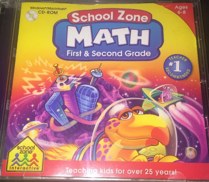School Zone: Math: Grade 1 & 2 PC CD RFirst Second Grade add multiply learn game