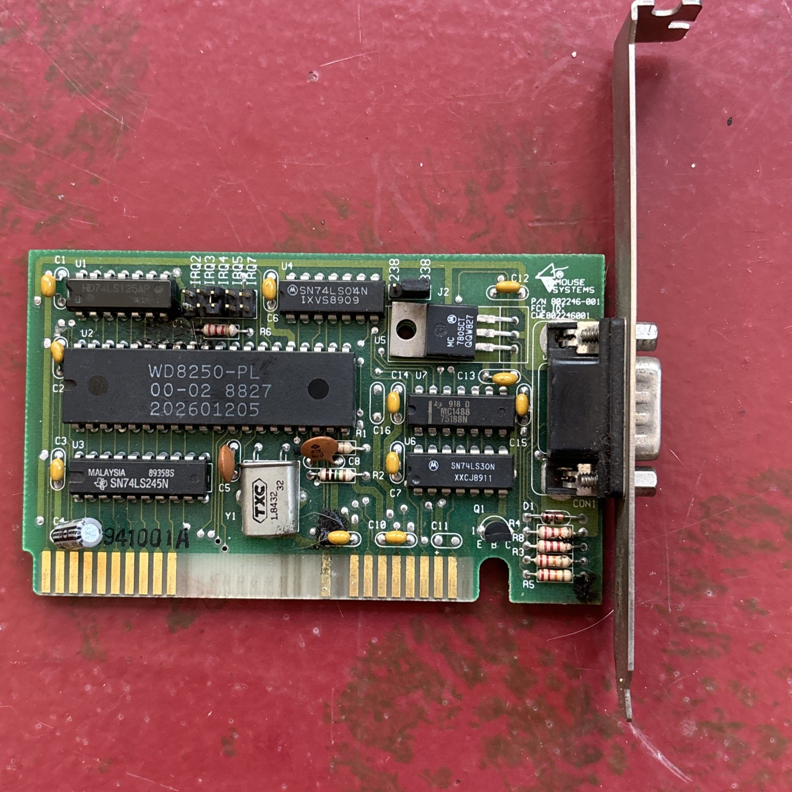 Vintage Mouse Systems PC Mouse serial interface card Early 90s IBM 802246-001