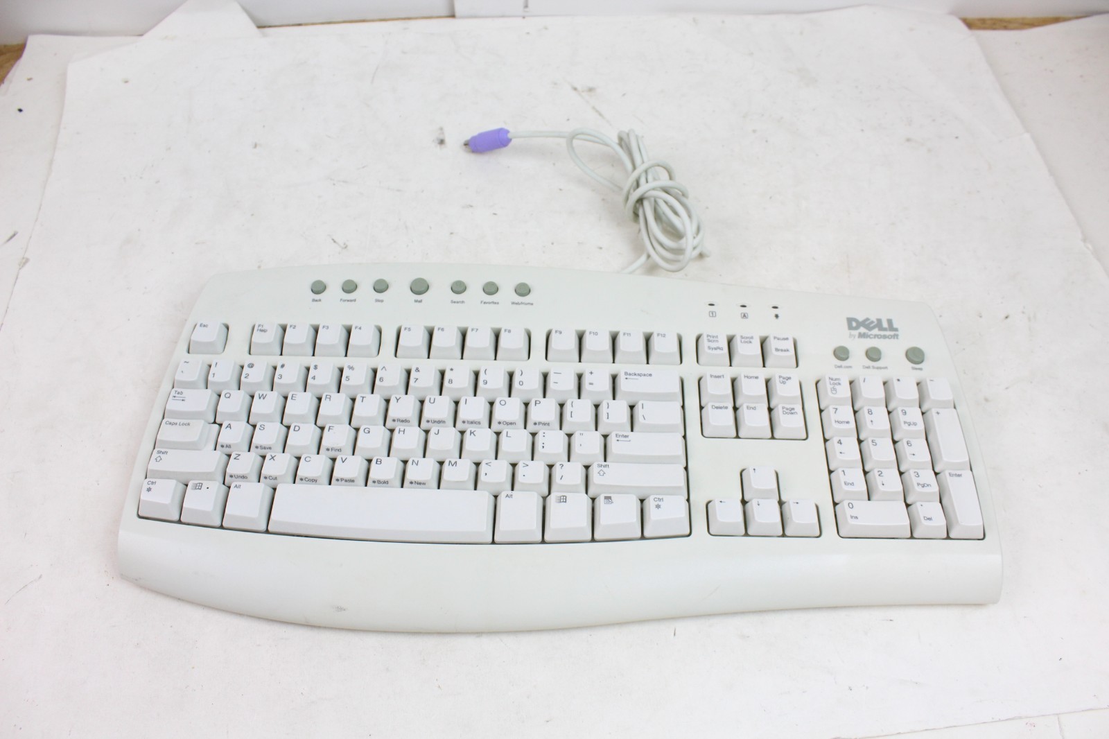 Dell by Microsoft Internet Off White Keyboard PS/2 RT9410 vintage PC
