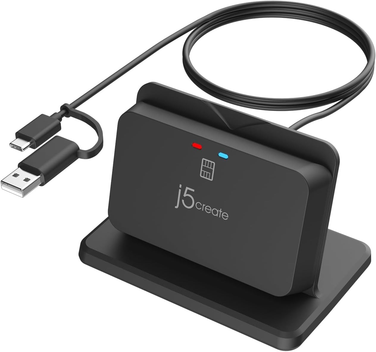 j5create Universal Smart Card/CAC Reader Stand, TAA Compliant | T14-19