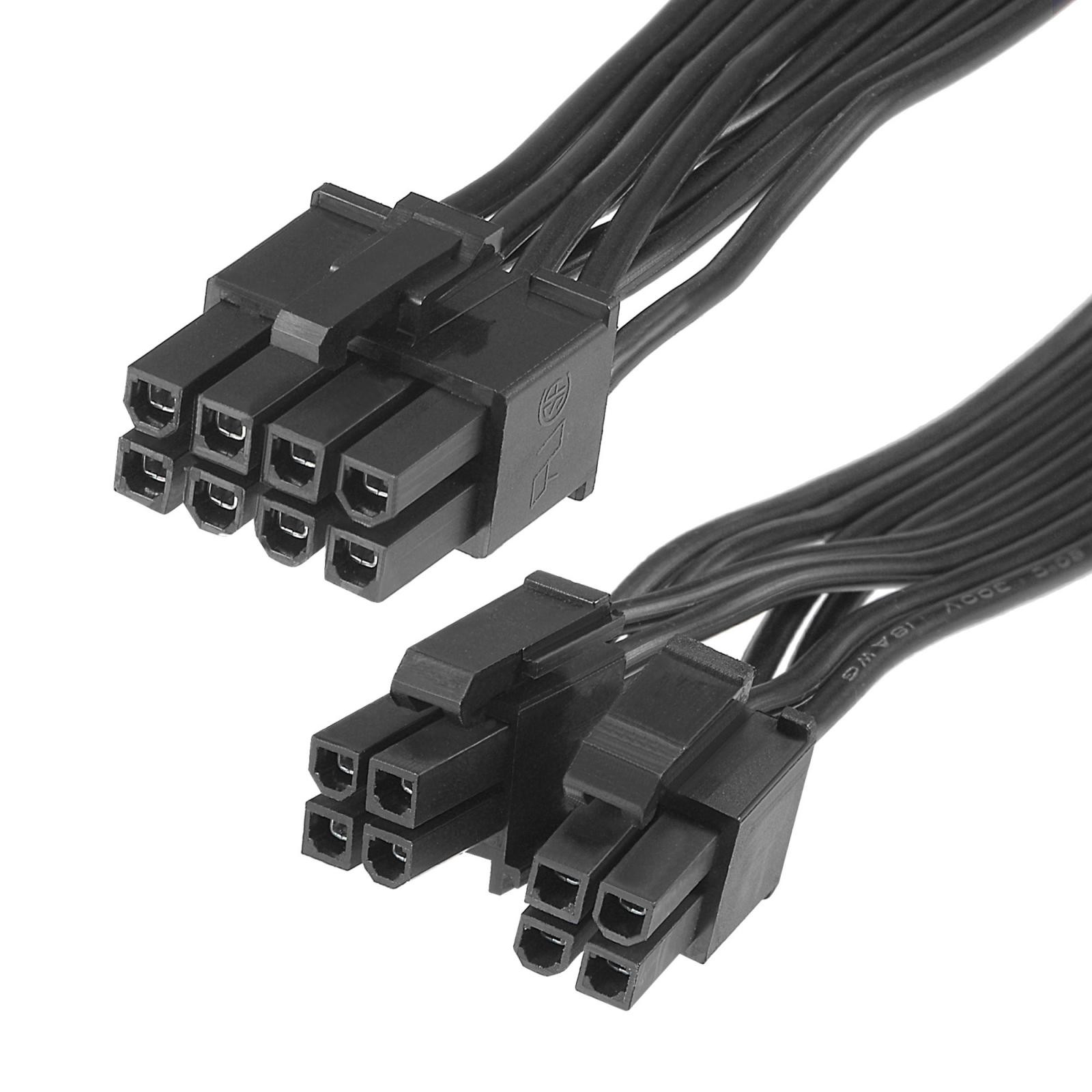 Mainboard Power Cable for Video Card PCIe 8 Pin to 4 and 4 Pin 18 AWG 67cm