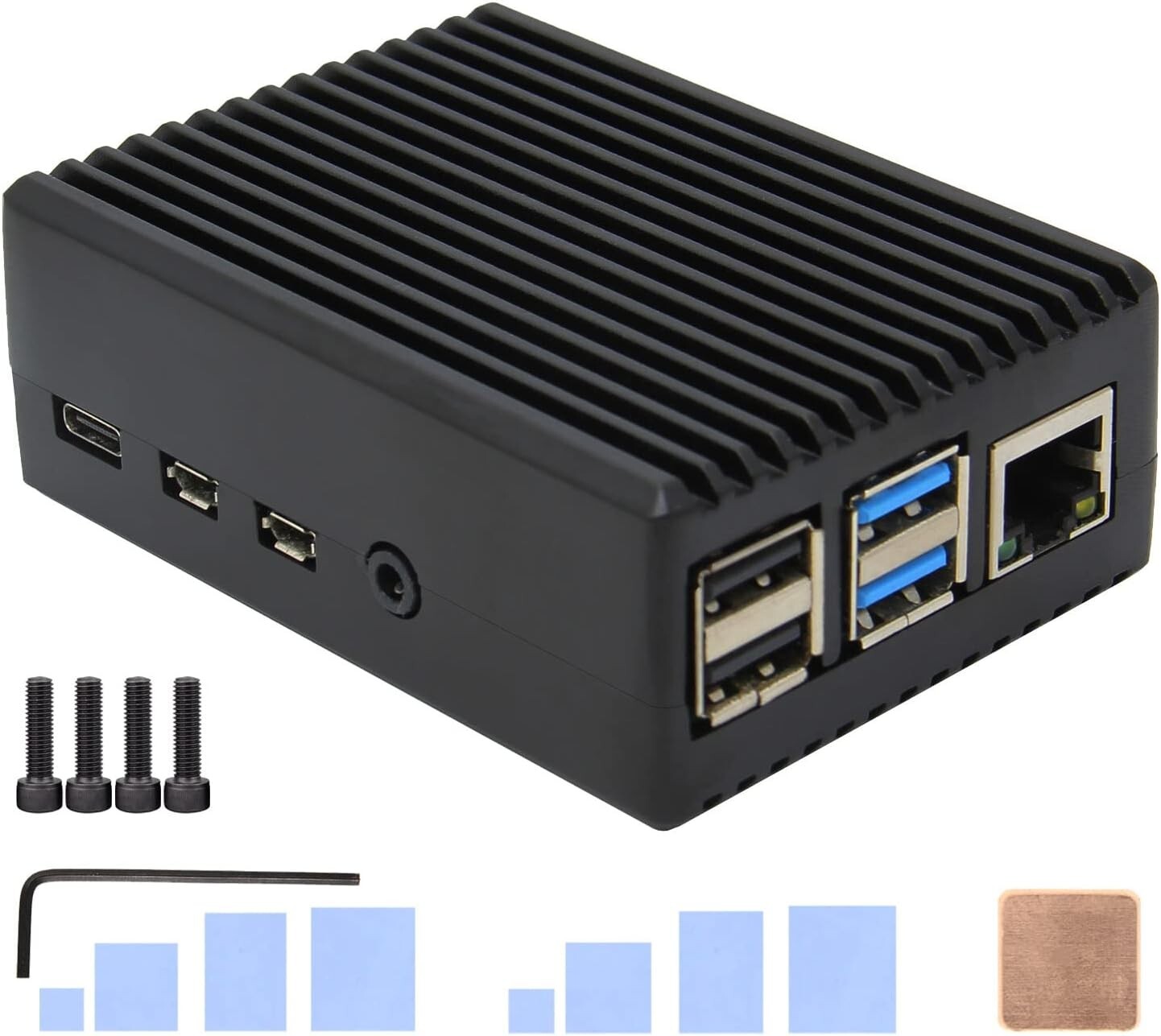 Heavy Duty Passive Cooling Metal Case for Raspberry Pi 4 Aluminum Case NEW
