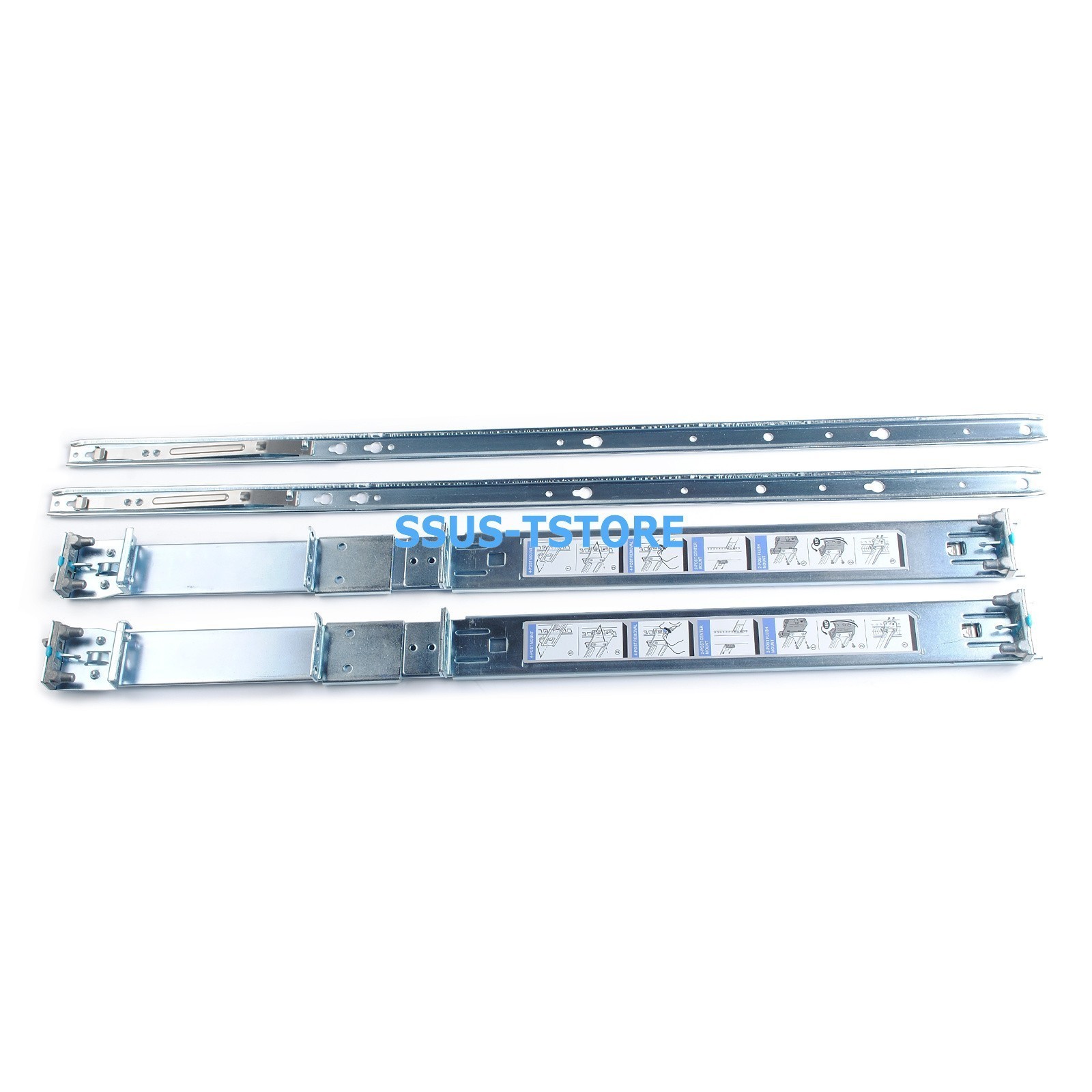 1U Static ReadyRail Rails Kit For Dell PowerEdge R320 R330 R340 053D7M X632K OEM
