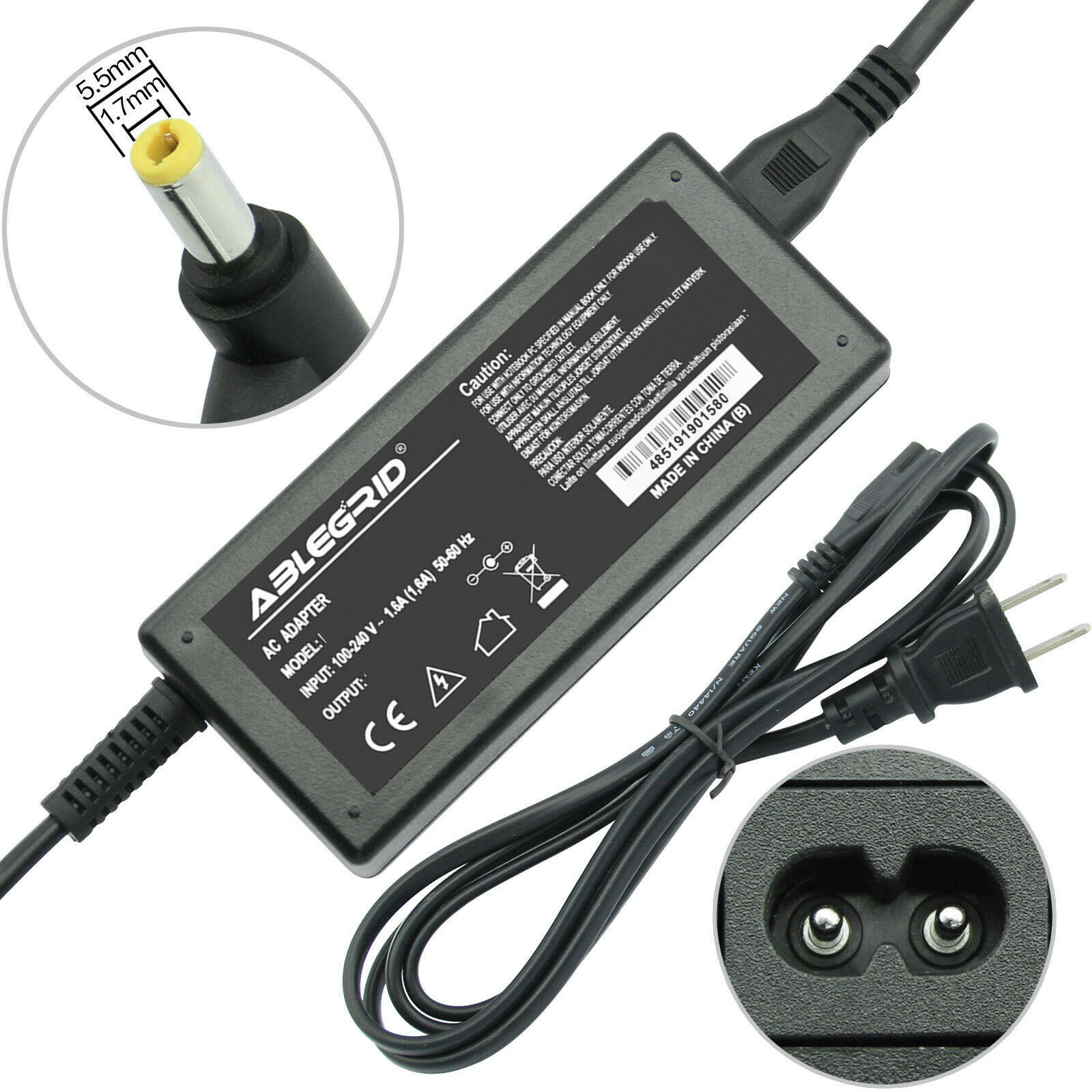 AC ADAPTER CHARGER POWER SUPPLY CORD For Acer MS2309 MS2361 ADP-65VH D 65W